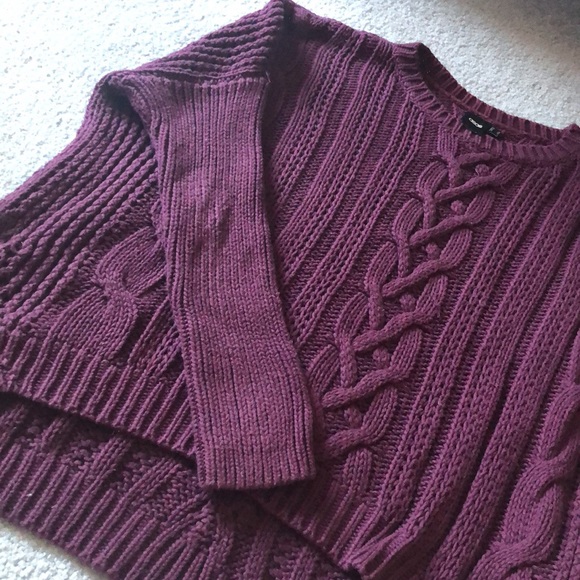 ASOS Purple Cable Knit Sweater - Picture 4 of 5